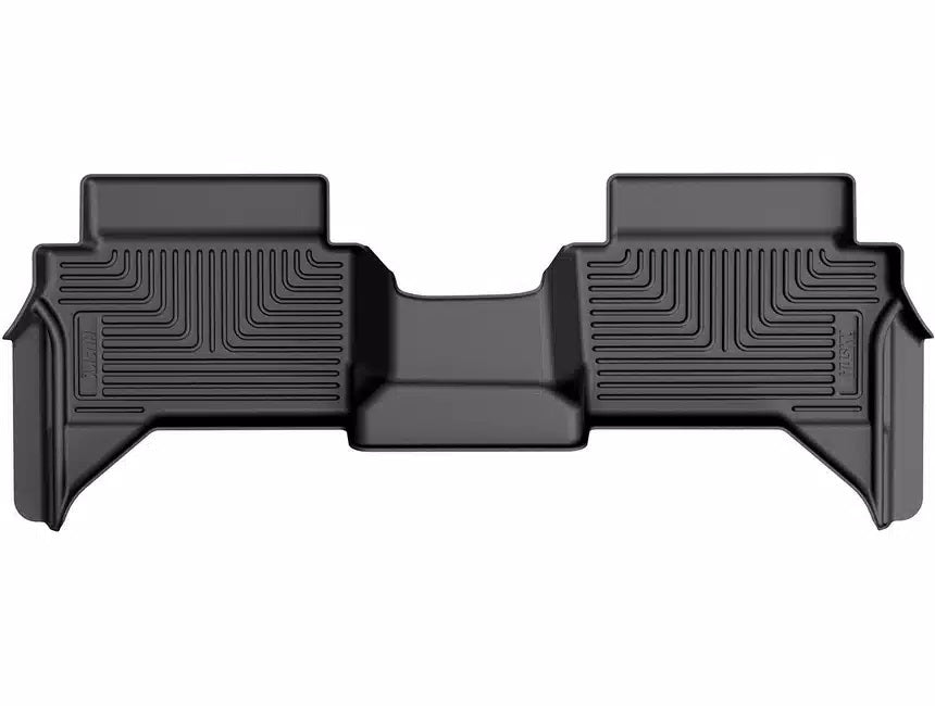Husky Liners X-Act Contour Floor Liners for Toyota Midsize Trucks, 2nd Row, Black Textured Plastic