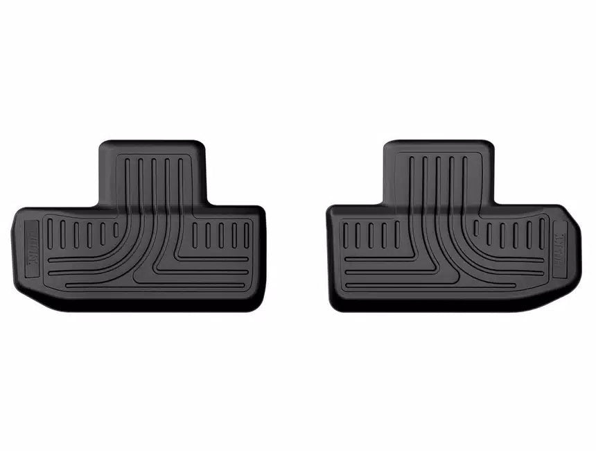 Husky Liners X-Act Contour Floor Liners for Dodge Challenger 2016-2023, 2nd Row, Black Textured Plastic