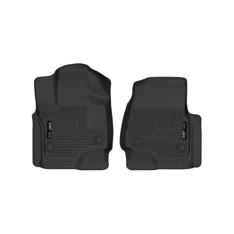 Husky Liners Ford X-Act Contour Front Floor Liners for Fullsize SUVs, Black Textured Plastic