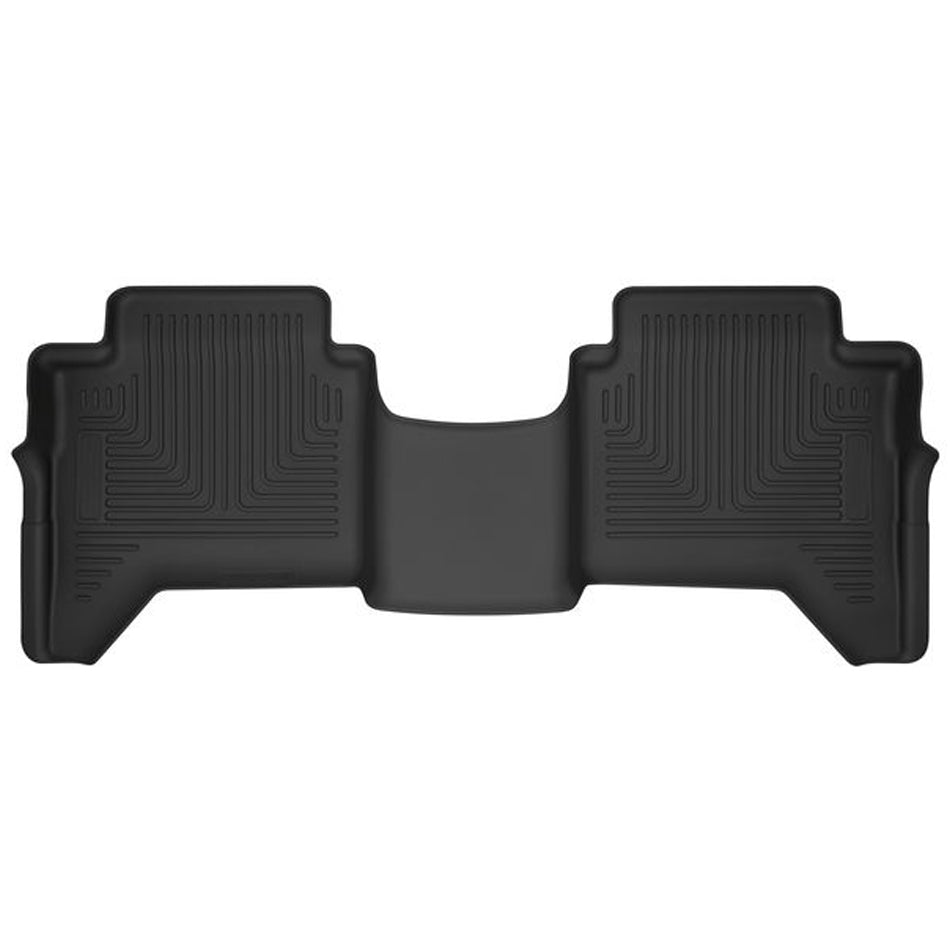 Husky Liners Ford Part Number 54711 X-Act Contour Floor Liners for Second Row, Black Textured Plastic, Super Crew Cab, 2019-2023 Midsize Trucks