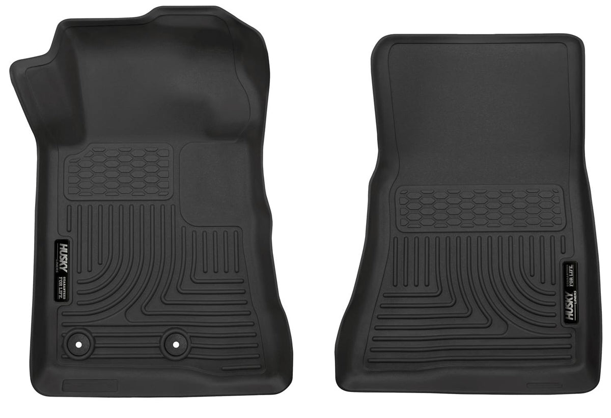 Husky Liners X-Act Contour Series Front Floor Liners for Ford Mustang 2015-2024, Black Textured Plastic