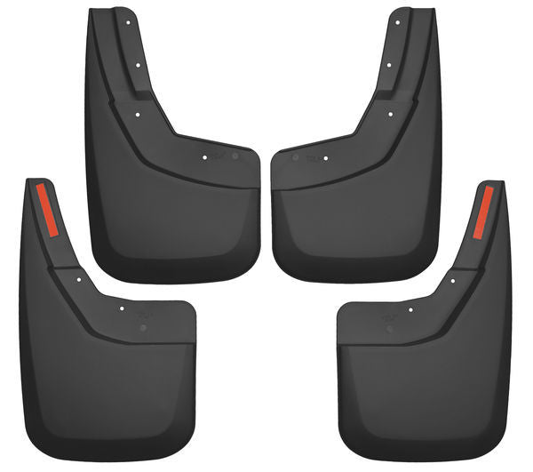 Husky Liners 56886 Front and Rear Mud Guards for GM Fullsize Trucks, Black Textured Plastic
