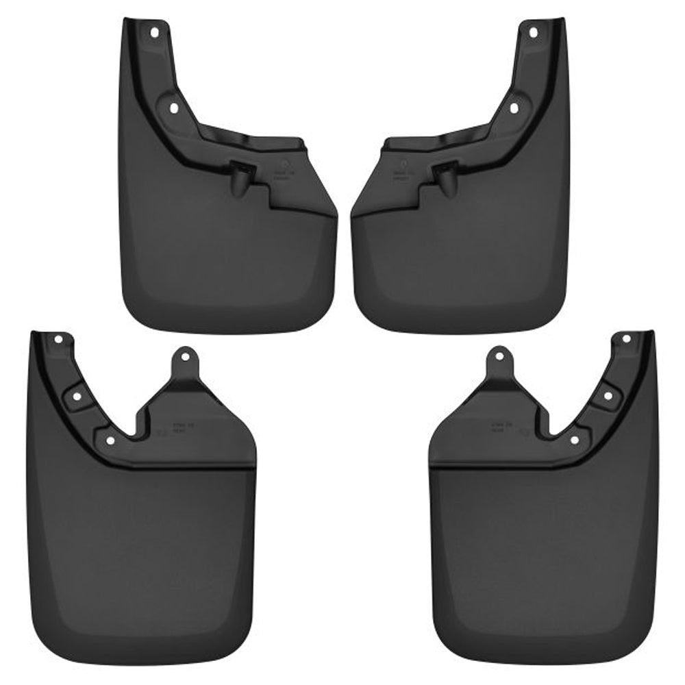 Husky Liners Mud Flap Set for Toyota Midsize Trucks 2016-2023, Front and Rear, Black Textured Plastic