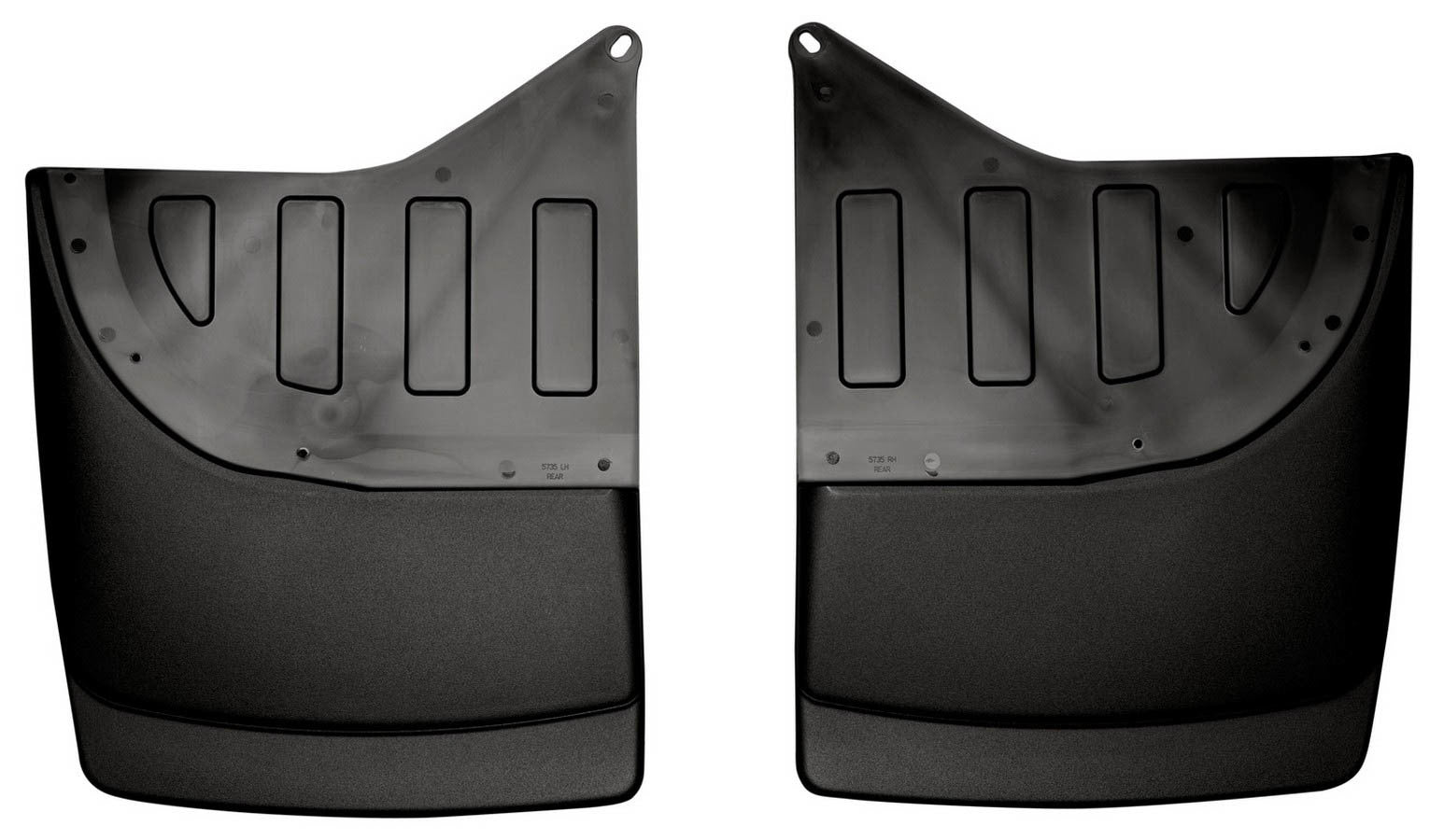 Husky Liners 57351 Rear Mud Flaps for GM Fullsize Trucks, 2001-2006, Black Textured Plastic Pair