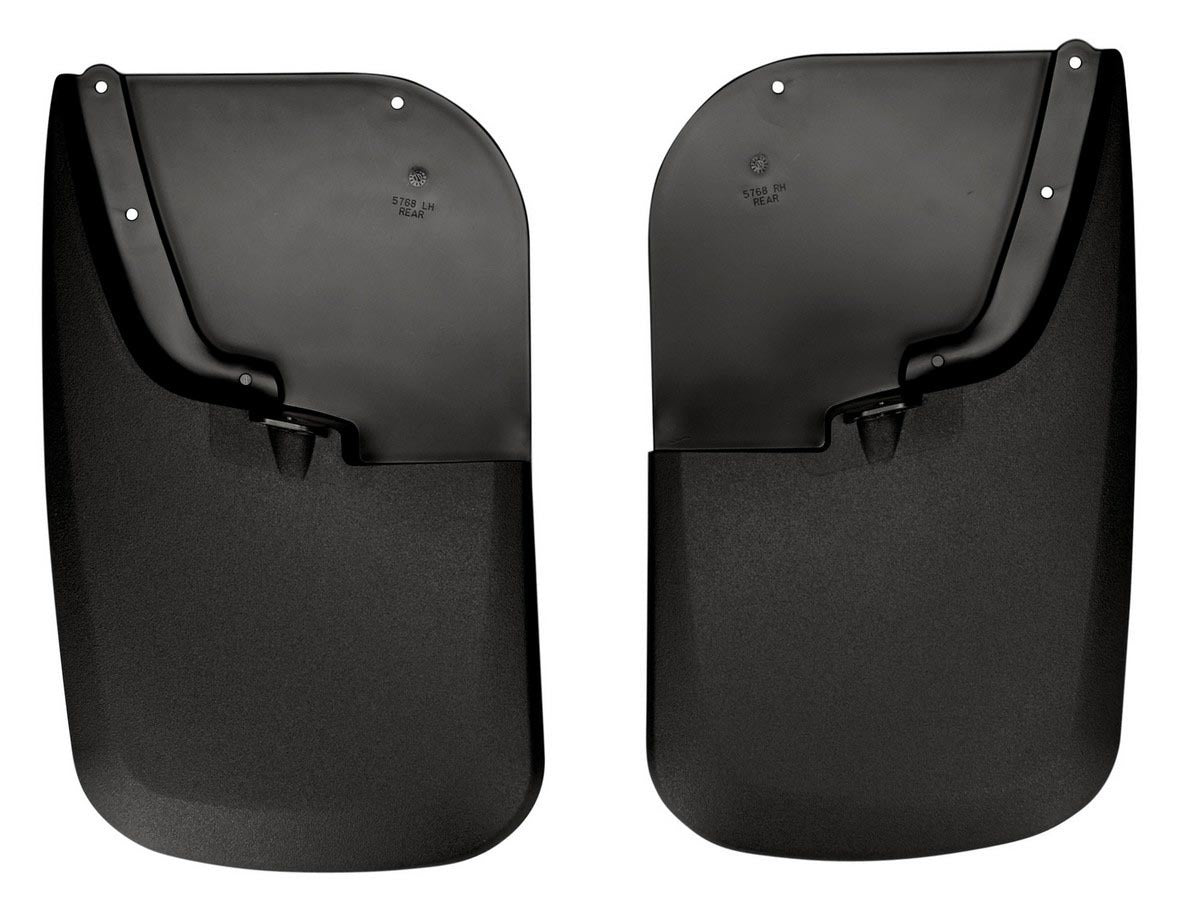 Husky Liners 57681 Rear Mud Flaps for Ford F-250 2011-2014, Black Textured Plastic