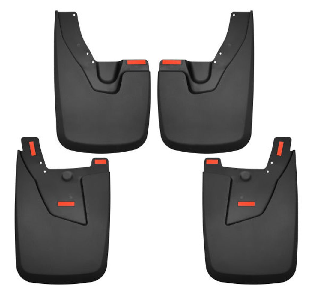 Husky Liners Mud Flap Set for Dodge Ram 2500 and 3500 2019-2024, Front and Rear, Black Textured Plastic