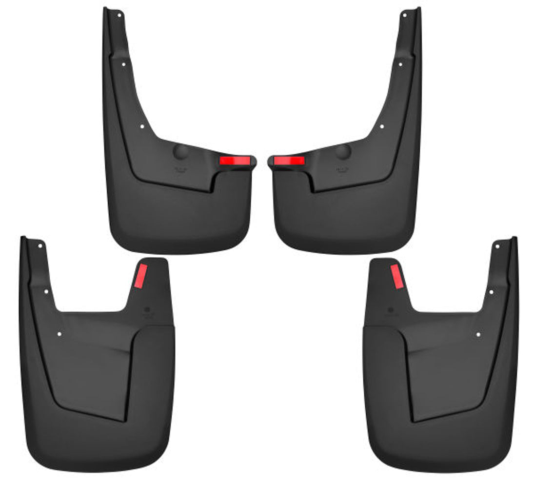 Husky Liners Mud Flap Set for Dodge Ram 2019-2024, Front and Rear, Plastic Black Textured Mud Guards