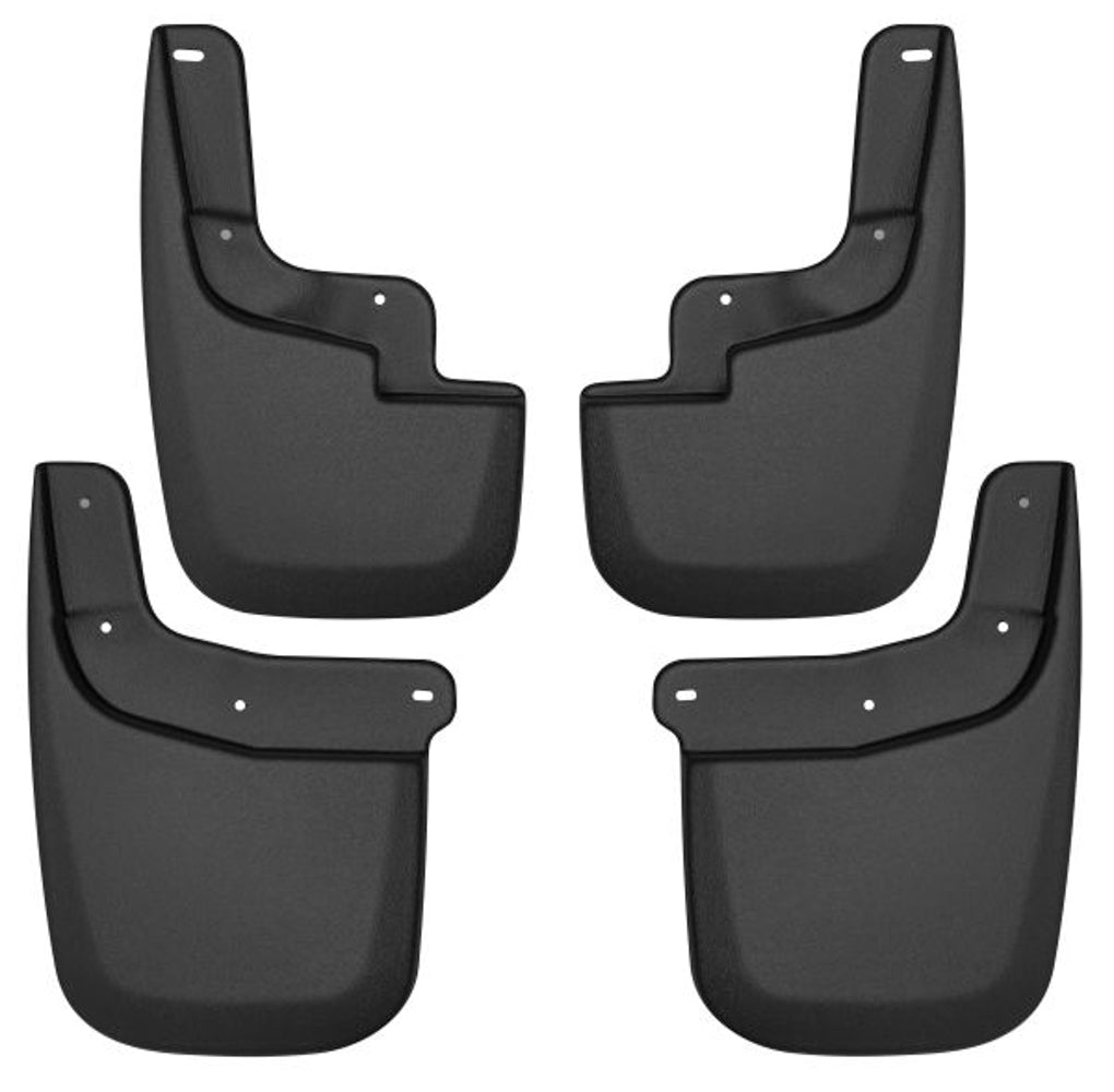 Husky Liners Mud Flap Set for GM Midsize Trucks 2015-2022, Front and Rear, Black Textured Plastic