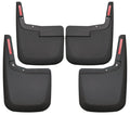 Husky Liners 58446 Front and Rear Mud Guards for Ford Fullsize Trucks (2015-2018), Black Textured Plastic