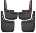 Husky Liners 58456 Front and Rear Mud Guards for Ford Fullsize Trucks, Black Textured Plastic