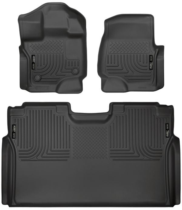 Husky Liners 94041 WeatherBeater Front and Second Row Floor Liners for Ford Fullsize Trucks