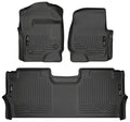 Husky Liners 94061 WeatherBeater Front and Second Row Floor Liners for Ford Super Duty Crew Cab 2017-2024