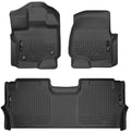 Husky Liners 94121 WeatherBeater Floor Liners for Ford Fullsize Vehicles, Front and Second Row, Black Textured Plastic