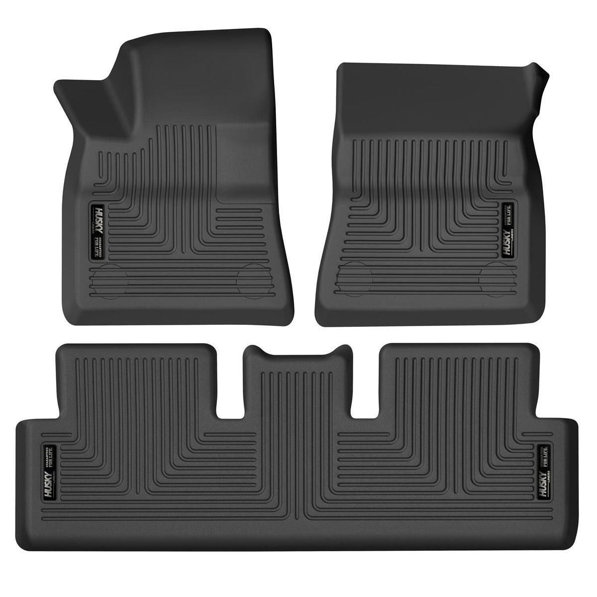 Husky Liners WeatherBeater Series Front and Second Row Floor Liners for Tesla Model 3 2017-2023