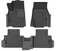 Husky Liners WeatherBeater Floor Liners for Jeep Grand Cherokee L 2021-2024, Front and Second Row, Black Textured Plastic