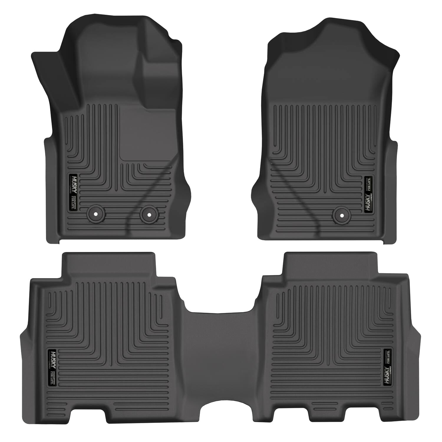 Husky Liners 95301 WeatherBeater Series Front and Second Row Floor Liners for Ford Midsize SUVs 2021-2024