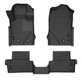 Husky Liners WeatherBeater Series Front and Second Row Floor Liners for Ford Midsize SUVs, 2021-2024, Black Textured Plastic