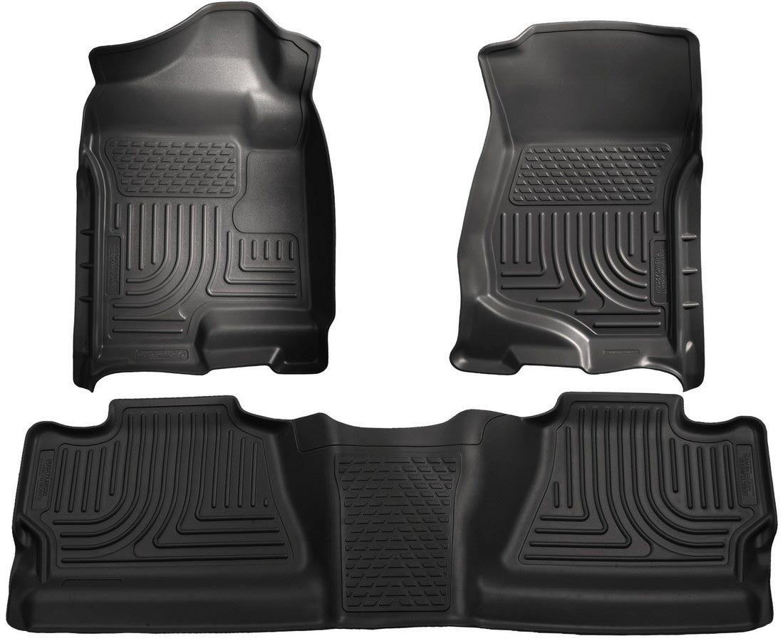 Husky Liners WeatherBeater Front and Second Row Floor Liners for GM Crew Cab Pickup Trucks 2007-2014