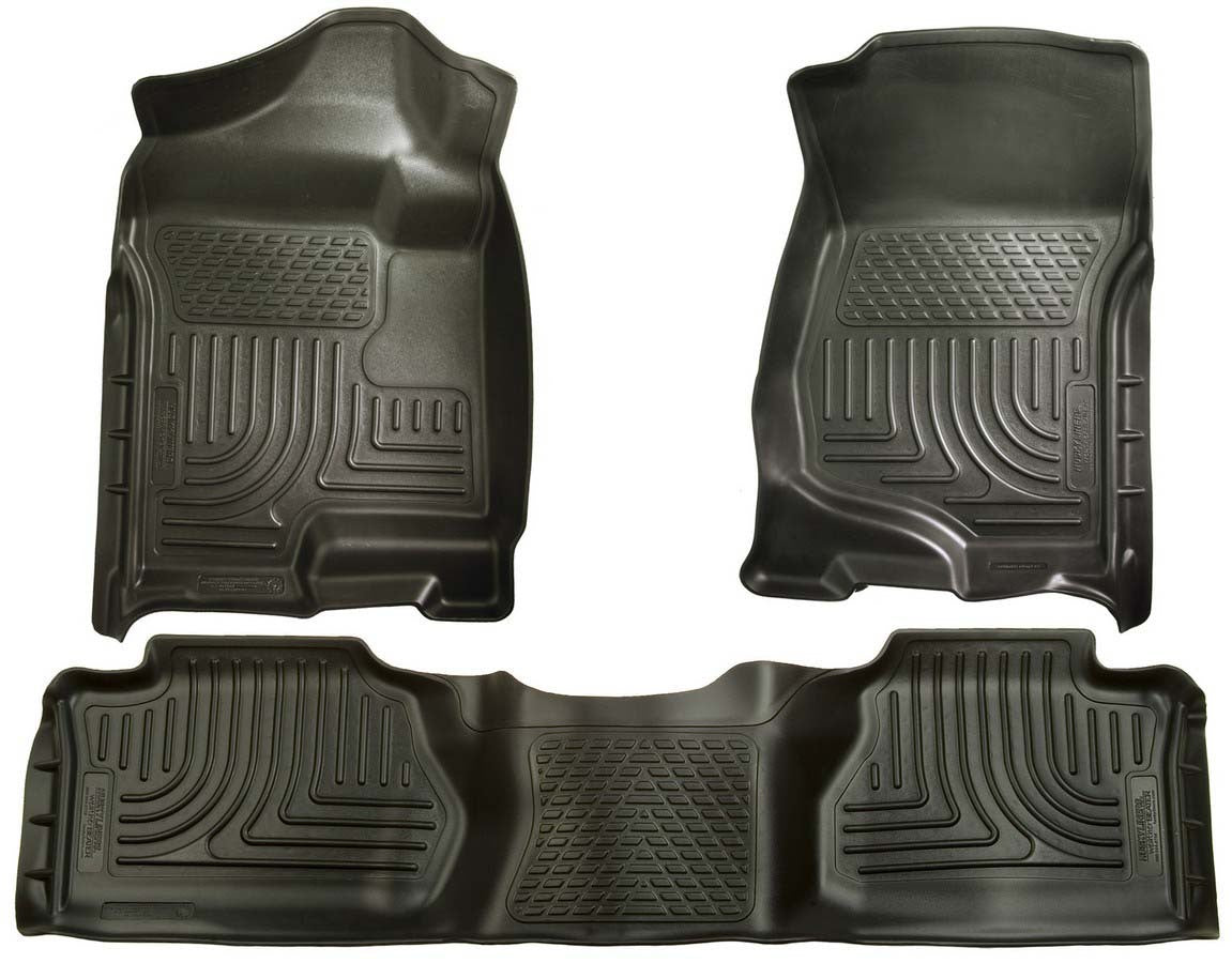 Husky Liners 98211 WeatherBeater Front and Second Row Floor Liners for 2007-2013 GM Crew Cab Pickup Trucks