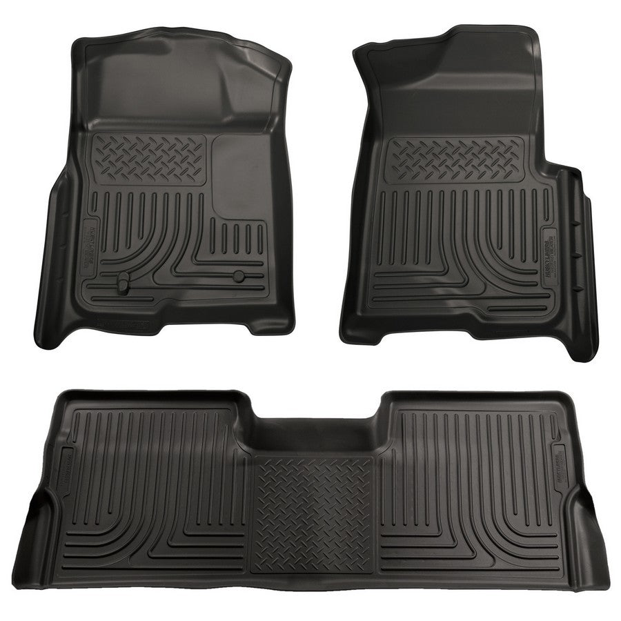 Husky Liners WeatherBeater Front and Second Row Floor Liners for Ford F-150 2009-2013