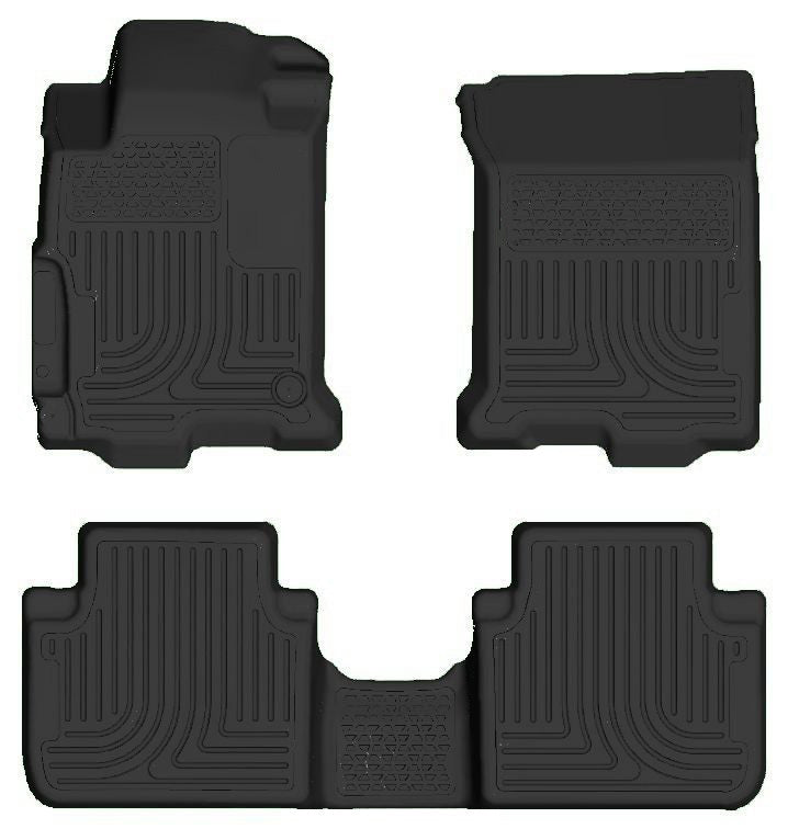Husky Liners WeatherBeater Front and Second Row Floor Liners for Honda Civic 2016-2021