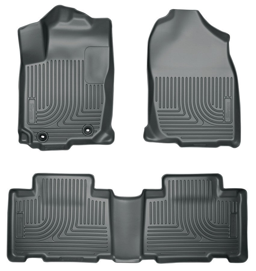 Husky Liners WeatherBeater Front and Second Row Floor Liners for Honda Accord 2013-2016, Black, Textured Plastic