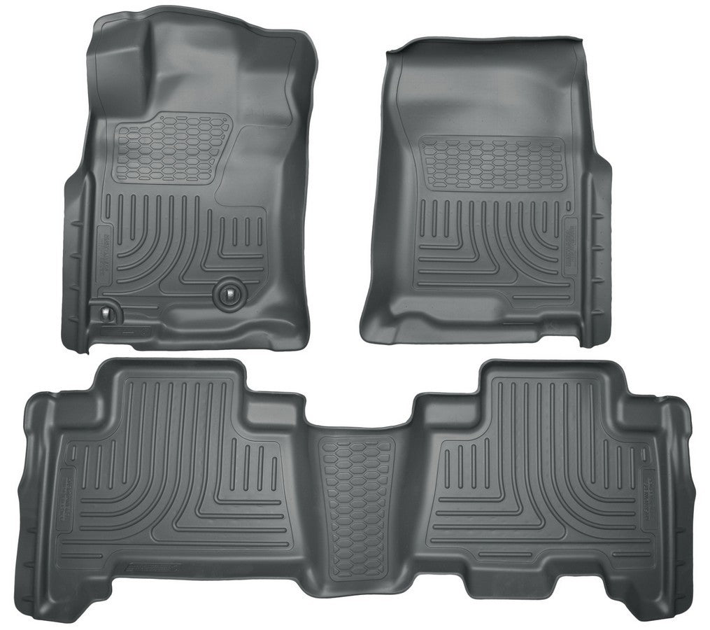 Husky Liners 98571 WeatherBeater Front and Second Row Floor Liners for Toyota Midsize SUVs (2010-2013)