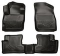 Husky Liners 98631 WeatherBeater Front and Second Row Floor Liners for Mazda 3 2010-2013, Black Textured Plastic