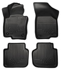 Husky Liners 98681 WeatherBeater Front and Second Row Floor Liners for Volkswagen Passat (2012-2015), Black Textured Plastic