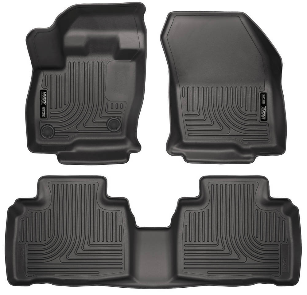 Husky Liners WeatherBeater Front and Second Row Floor Liners for Ford Midsize SUVs 2015-2024