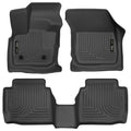Husky Liners 98791 WeatherBeater Floor Liners for Front and Second Row, Black, Plastic, Textured Finish, for Ford Midsize Cars 2017-2018