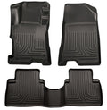 Husky Liners 98851 WeatherBeater Front and Second Row Floor Liners for Hyundai Sonata 2011-2015, Black Textured Plastic