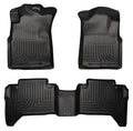 Husky Liners 98951 WeatherBeater Front and Second Row Floor Liners for Toyota Tacoma 2005-2015, Black Textured Plastic