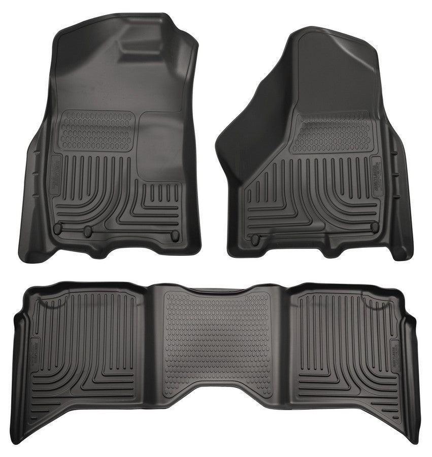 Husky Liners 99001 WeatherBeater Front and Second Row Floor Liners for Dodge Ram 1500 Crew Cab