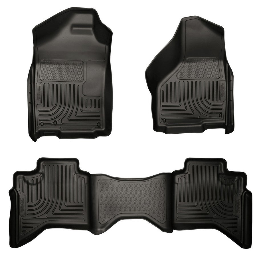 Husky Liners WeatherBeater Front and Second Row Floor Liners for Dodge Ram 1500 Quad Cab 2009-2014