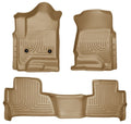 Husky Liners 99203 WeatherBeater Front and Second Row Floor Liners for Chevrolet Tahoe 2015 Tan