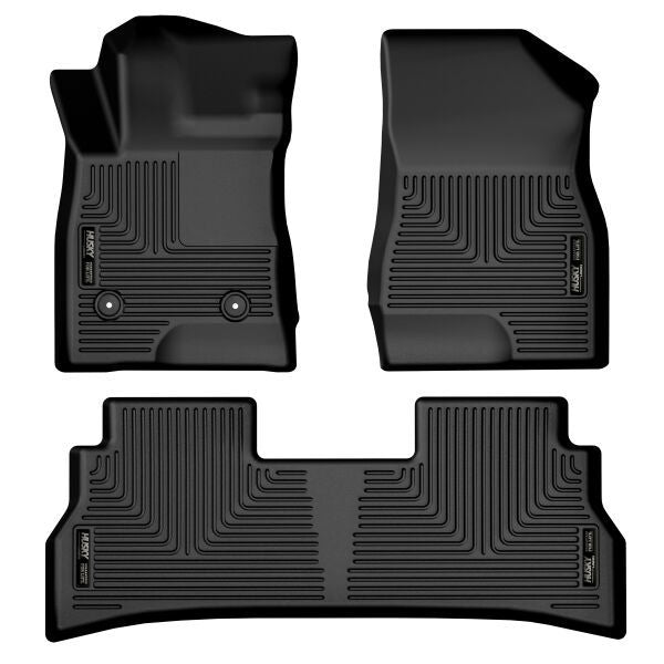 Husky Liners WeatherBeater Floor Liners for GM Compact SUVs, Front and Rear, Black Textured Plastic