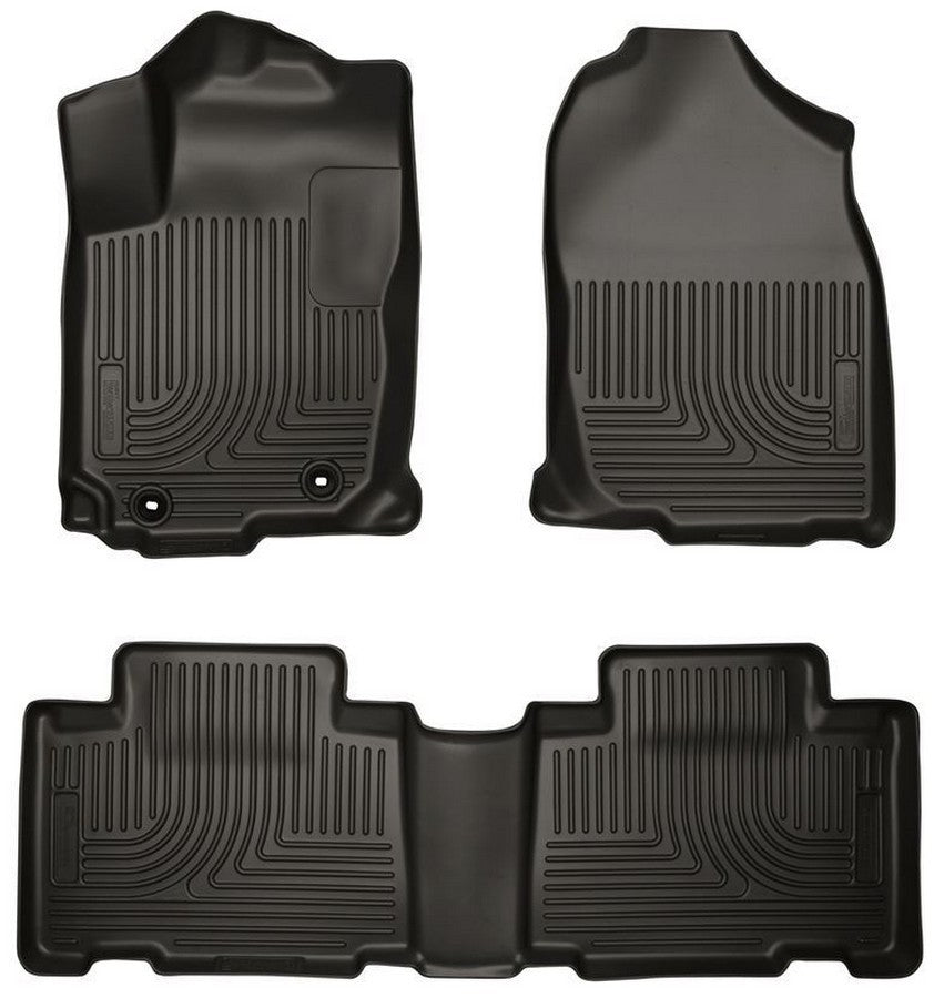 Husky Liners WeatherBeater Front and Second Row Floor Liners for Toyota MC Platform 2014-2019