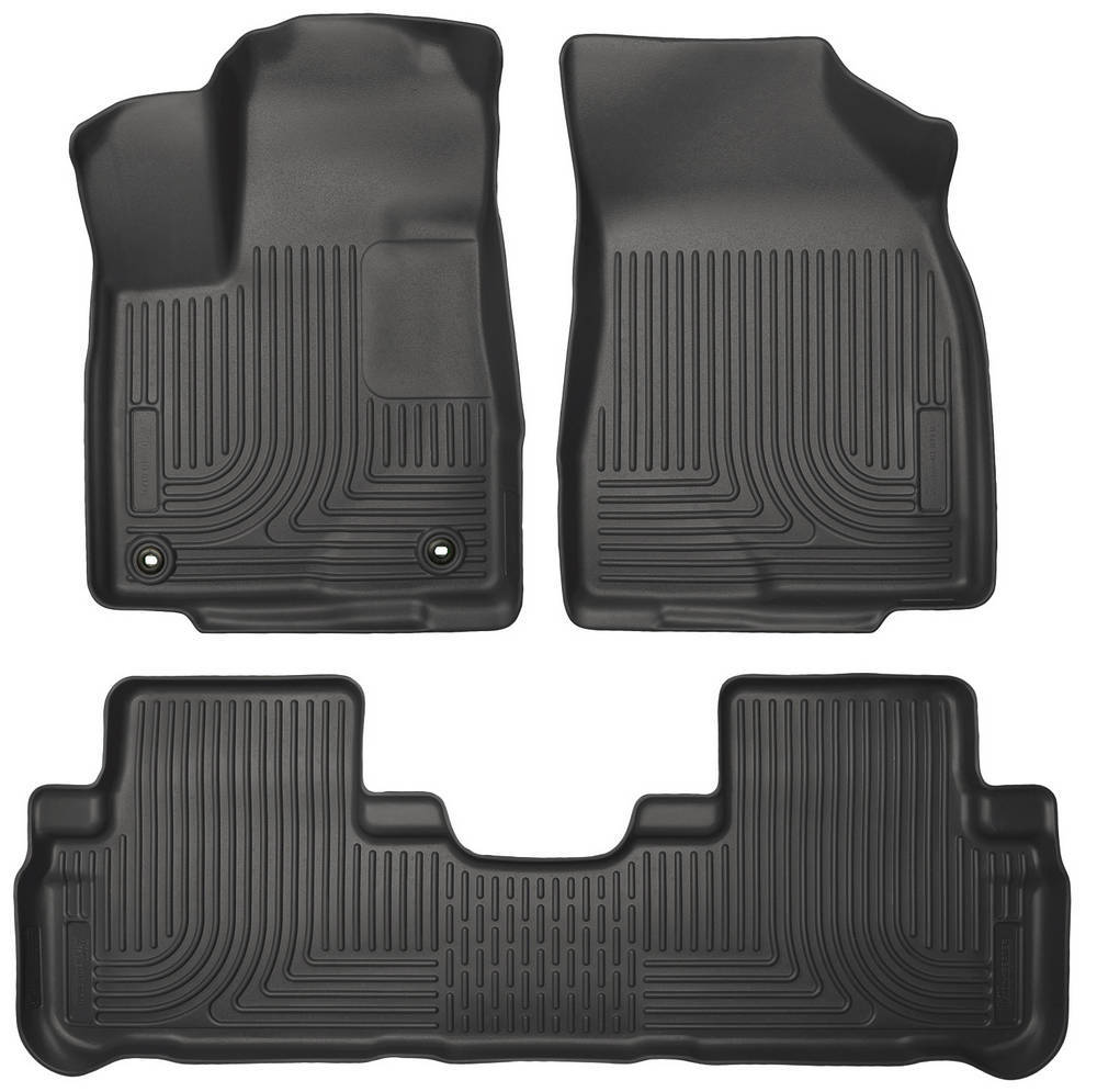 Husky Liners WeatherBeater Front and Second Row Floor Liners for Toyota Midsize SUVs