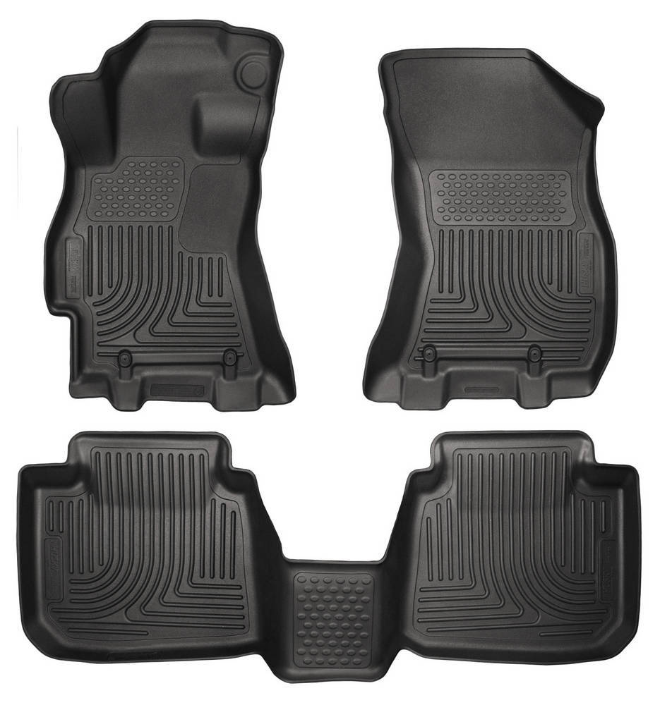 Husky Liners WeatherBeater Front and Second Row Floor Liners for Subaru Legacy and Outback 2015-2019