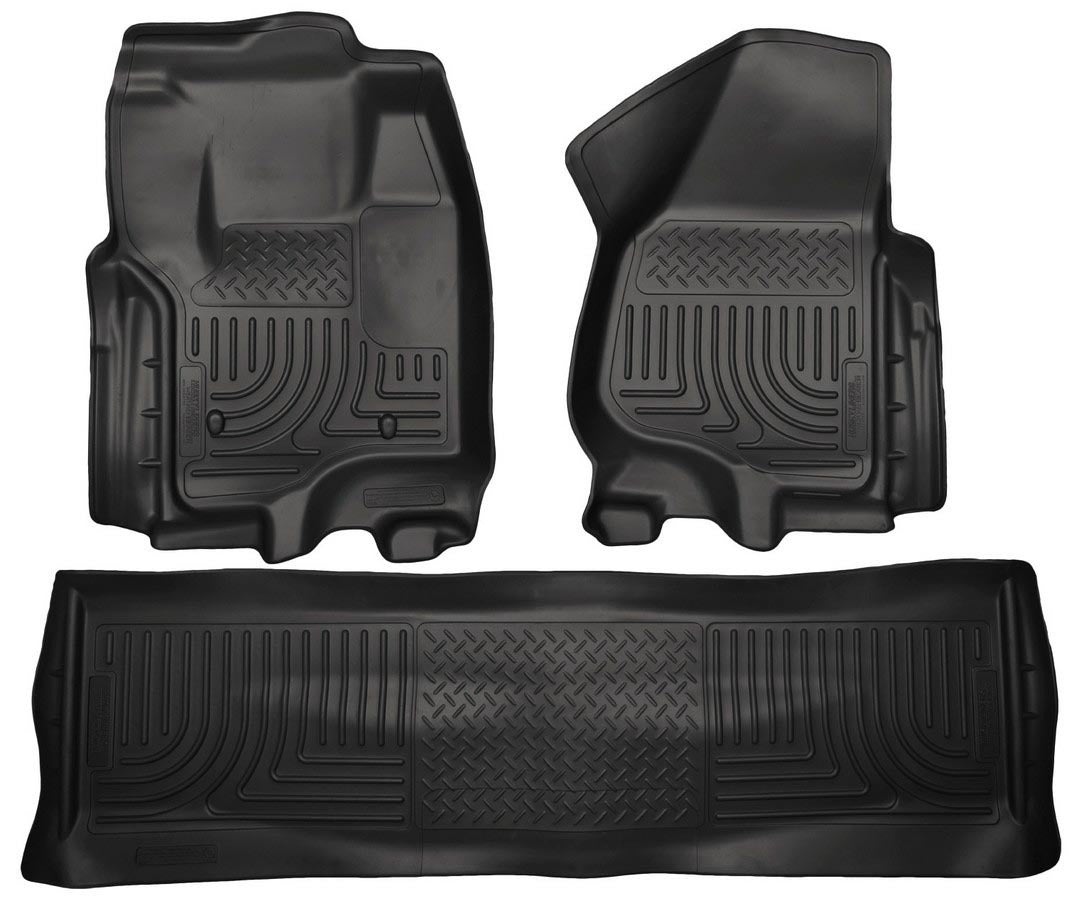 Husky Liners 99711 WeatherBeater Front and Second Row Floor Liners for Ford Fullsize Trucks