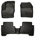 Husky Liners 99741 WeatherBeater Front and Second Row Floor Liners for Ford C-Max, Black, Textured Plastic