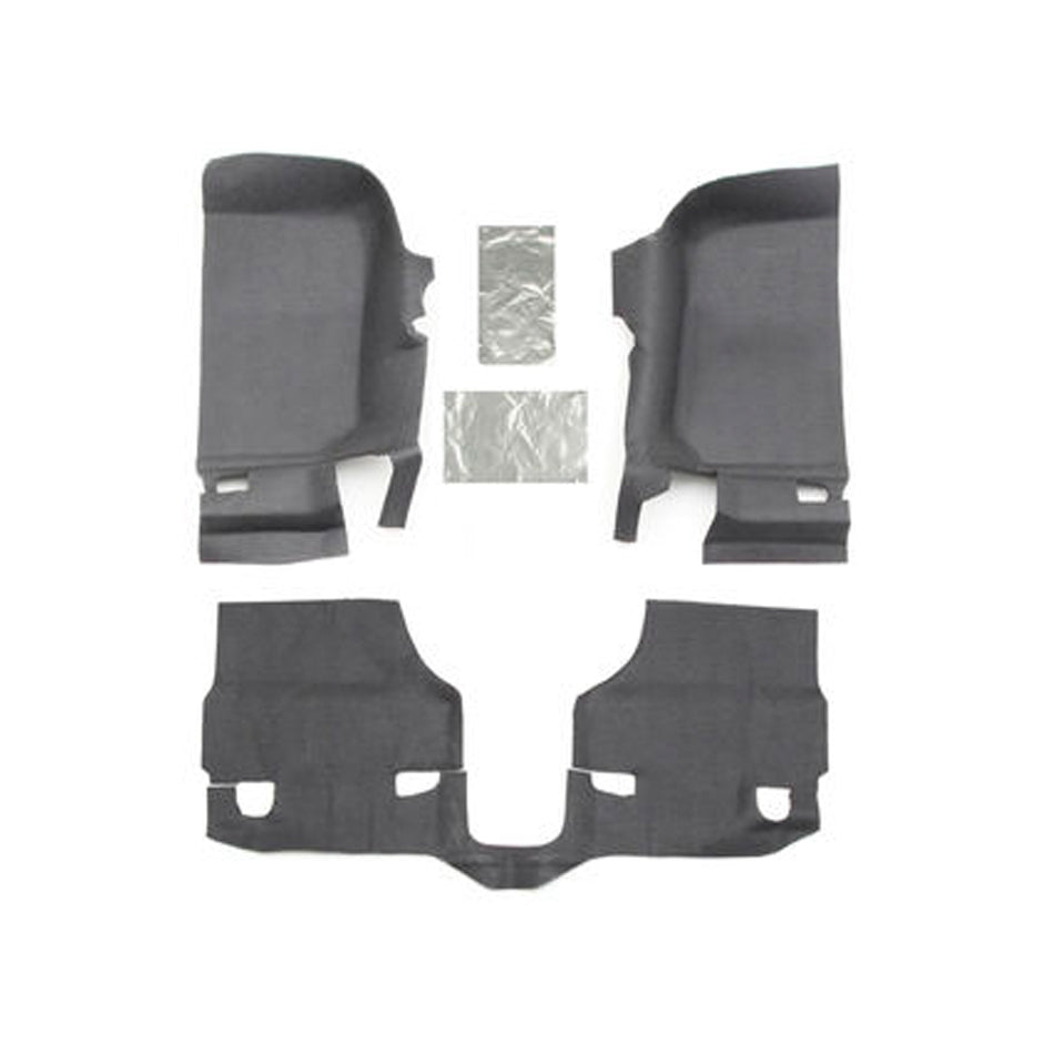 Husky Liners Impact Floor and Cargo Liner for Jeep Wrangler JK 2011-2018, Black Plastic