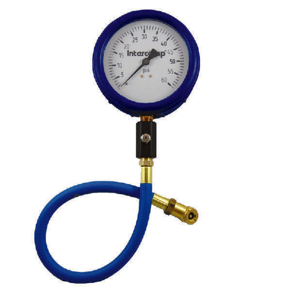 Intercomp 360060 Air Pressure Gauge, 0-60 psi, Analog, 4-Inch Diameter, Glow in the Dark White Face