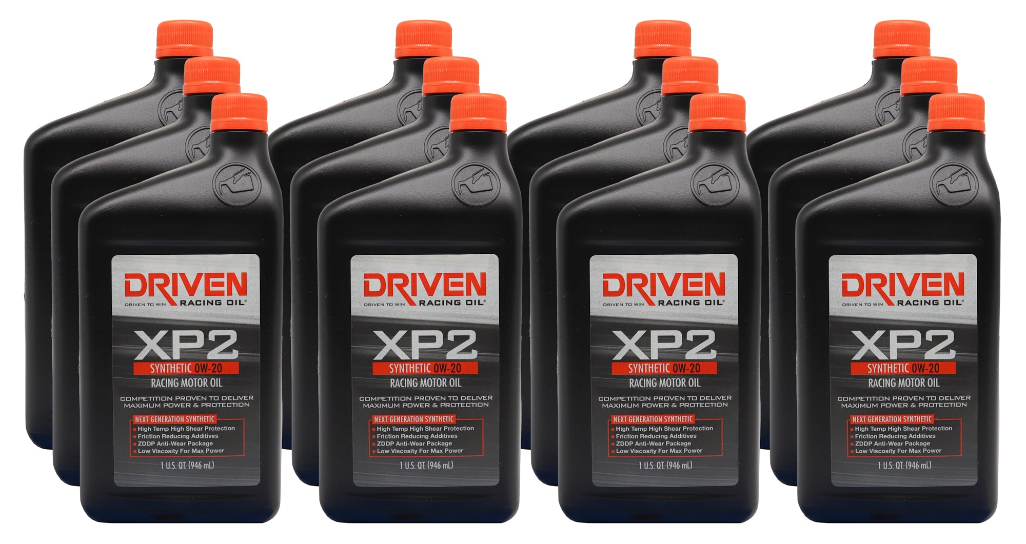 Driven Racing Oil XP2 0W20 Synthetic Motor Oil Case of 12 Quart Bottles
