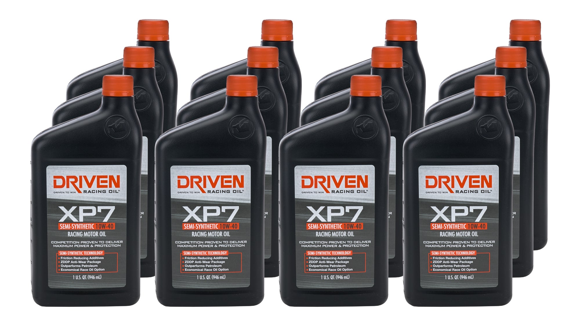 Driven Racing Oil XP7 10W40 Semi-Synthetic Motor Oil Case of 12 Quarts