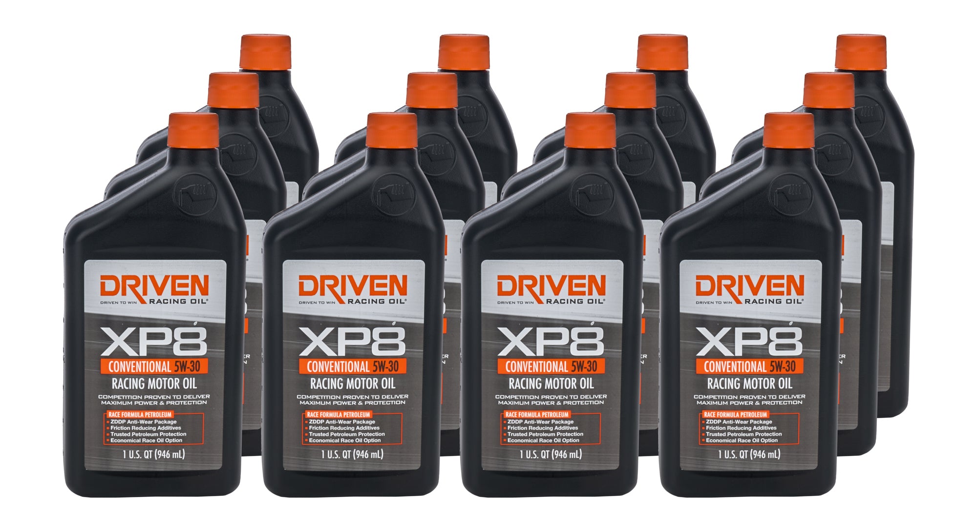 Driven Racing Oil XP8 5W30 Conventional Motor Oil, 1 Quart Bottles, Set of 12