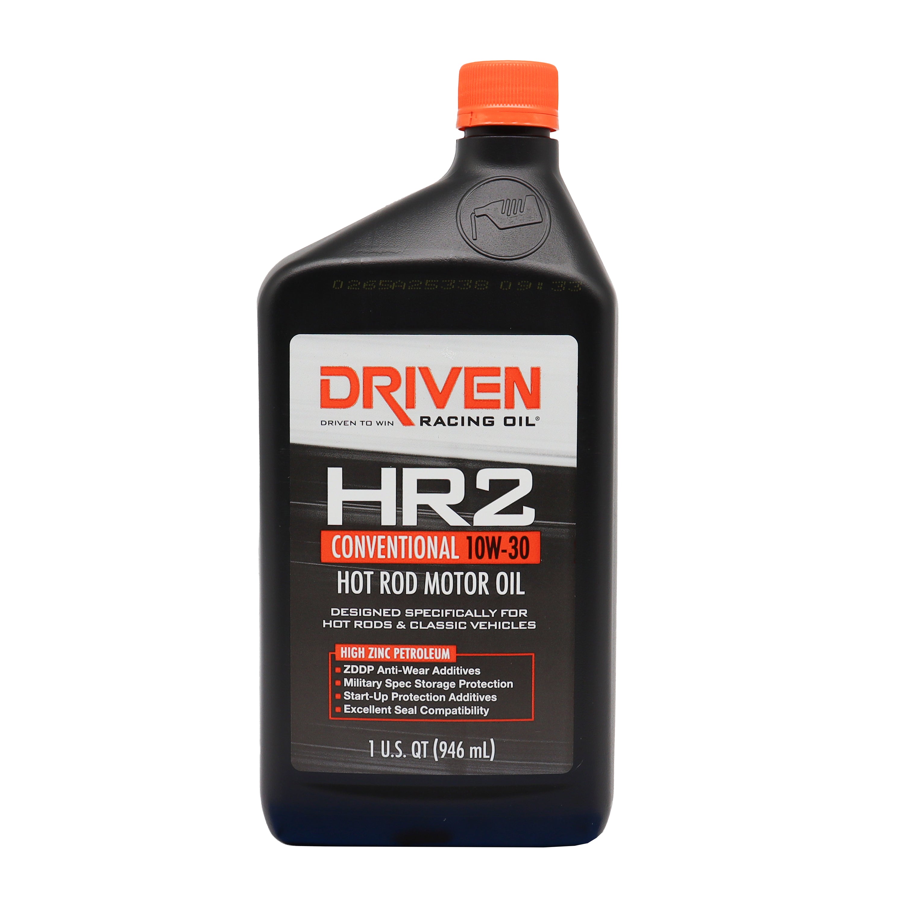 Driven Racing Oil HR2 10W30 High Zinc Conventional Motor Oil, 1 Quart Bottle