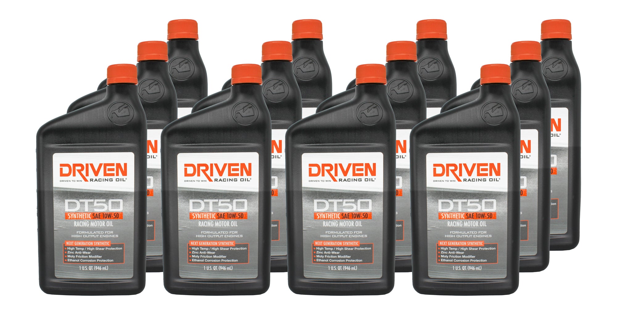 Driven Racing Oil DT50 10W50 Synthetic Motor Oil Case of 12 Quarts