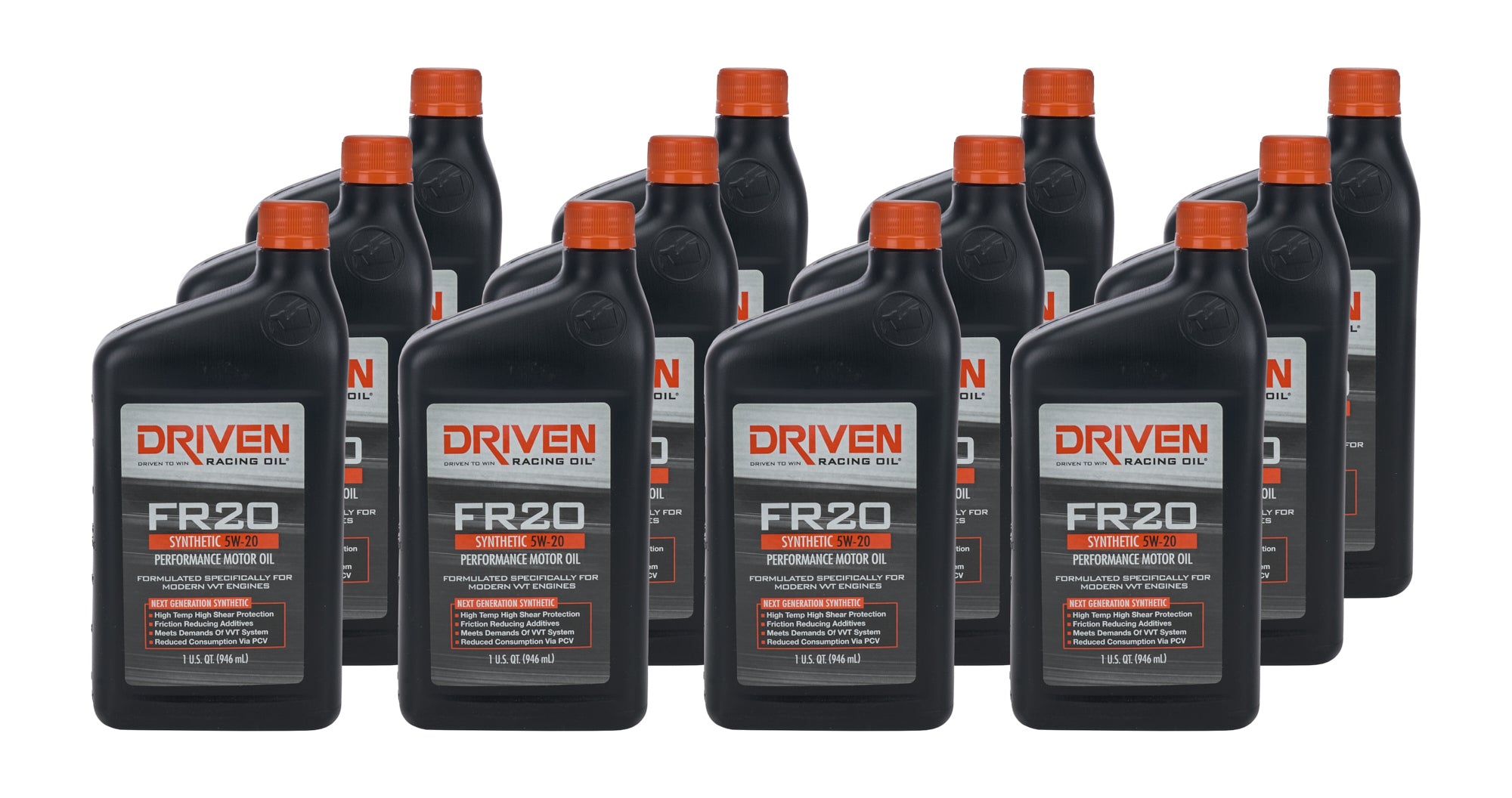 Driven Racing Oil FR20 5W-20 Synthetic Motor Oil Case of 12 Quarts